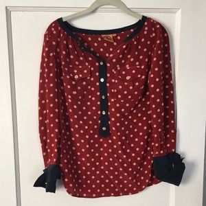 Tory Burch polka dot silk blouse